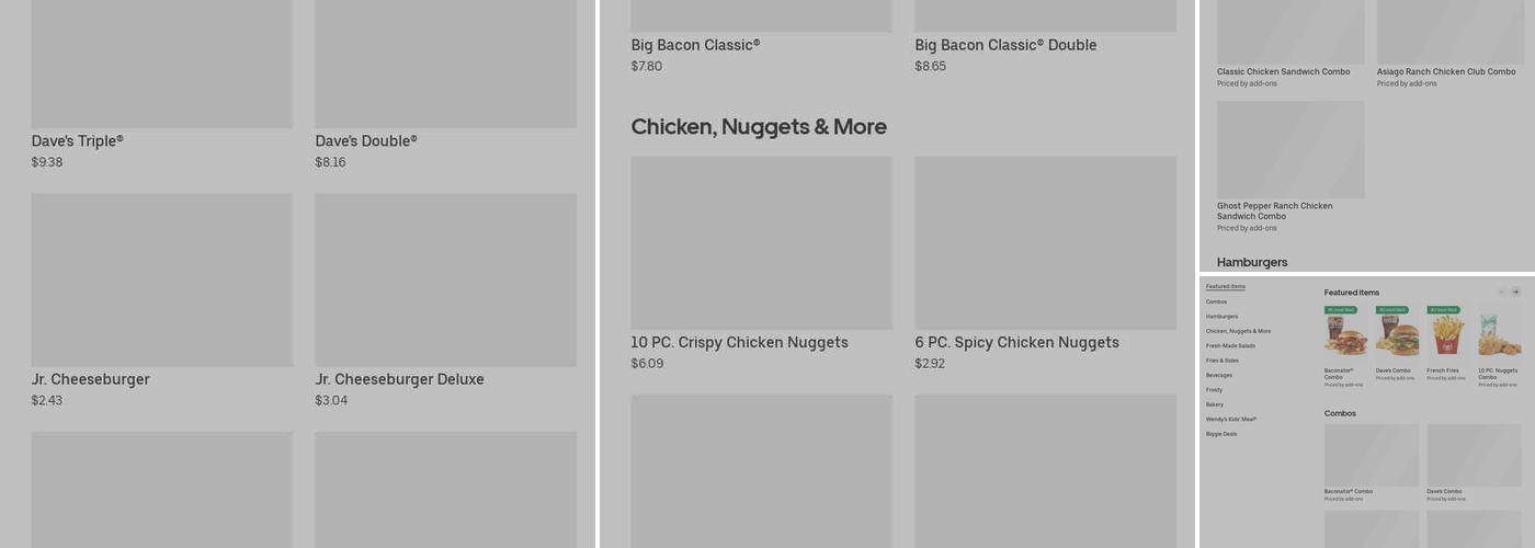 Wendy's Menu