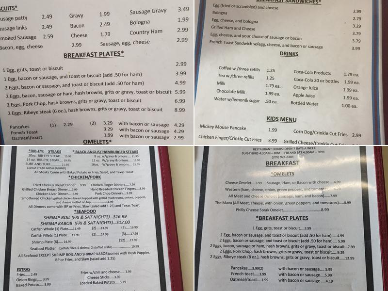 Mava's Kitchen Menu