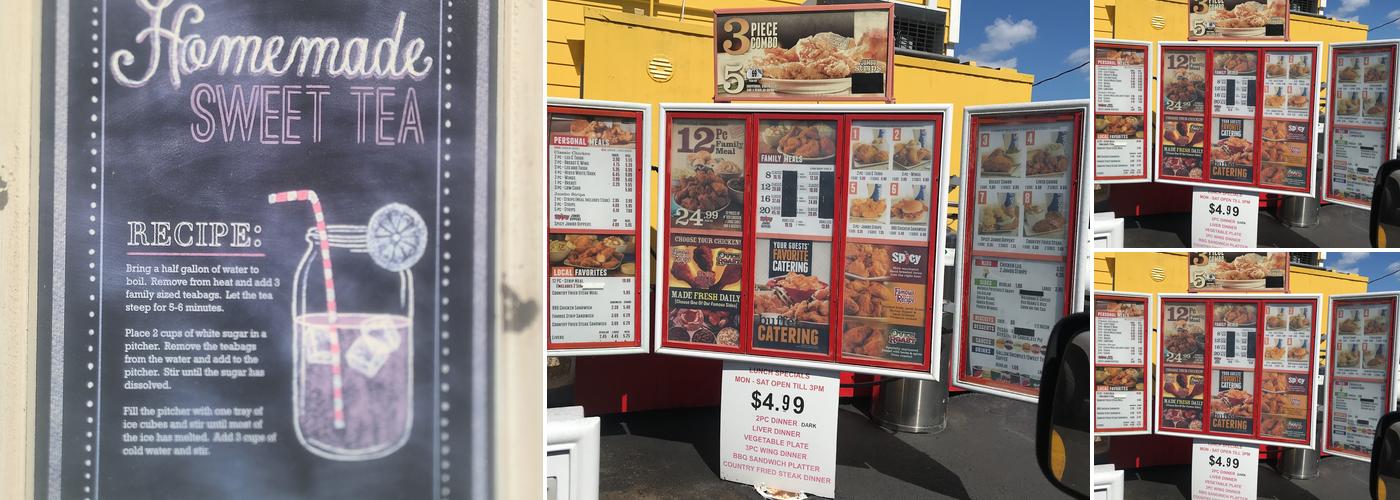 Lee's Famous Recipe Chicken Menu