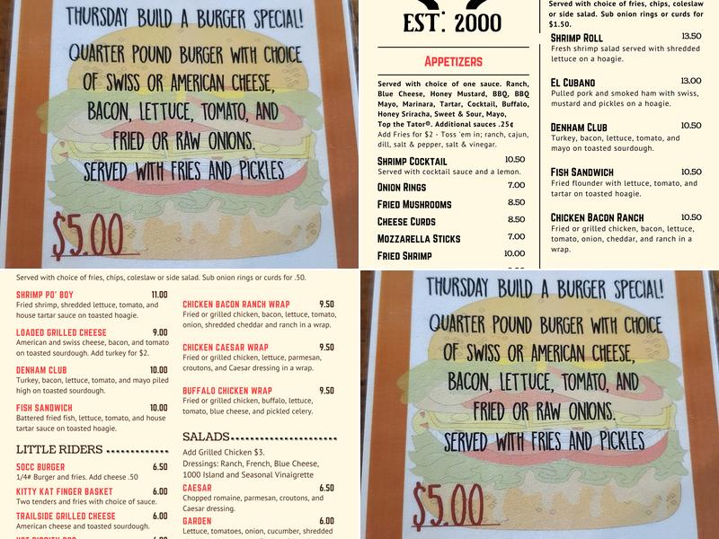 Denham Run Bar & Grill Menu