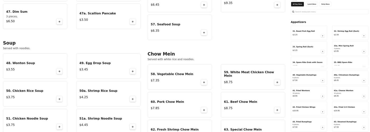 Tommy's Kitchen Menu