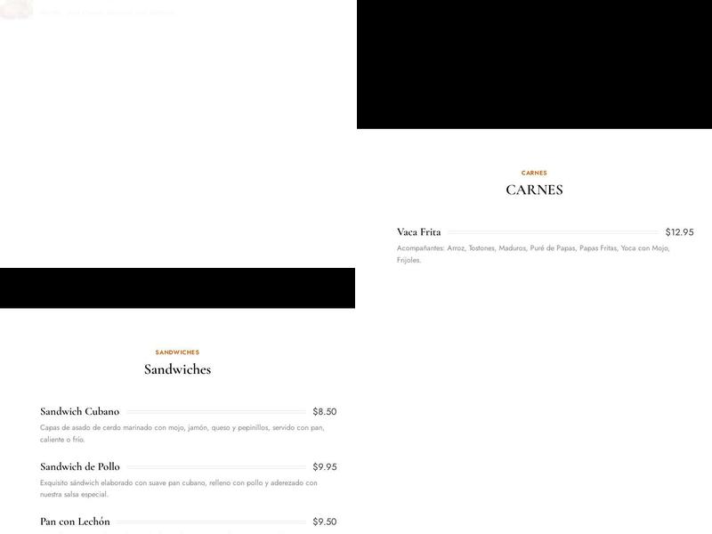 Cafe Faray Menu