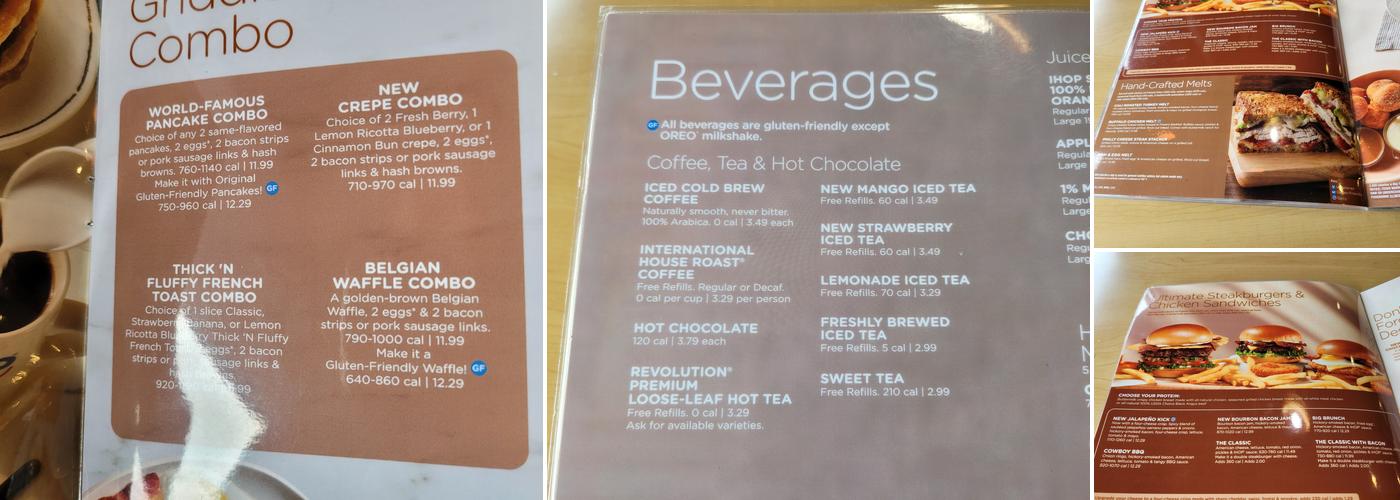 IHOP Menu