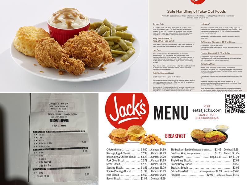 Jack's Menu