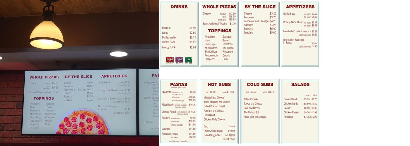 Pizza Place Menu