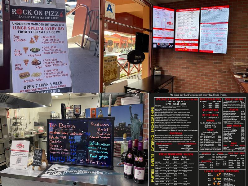 Rock On Pizza East Coast Style Thin Crust Menu