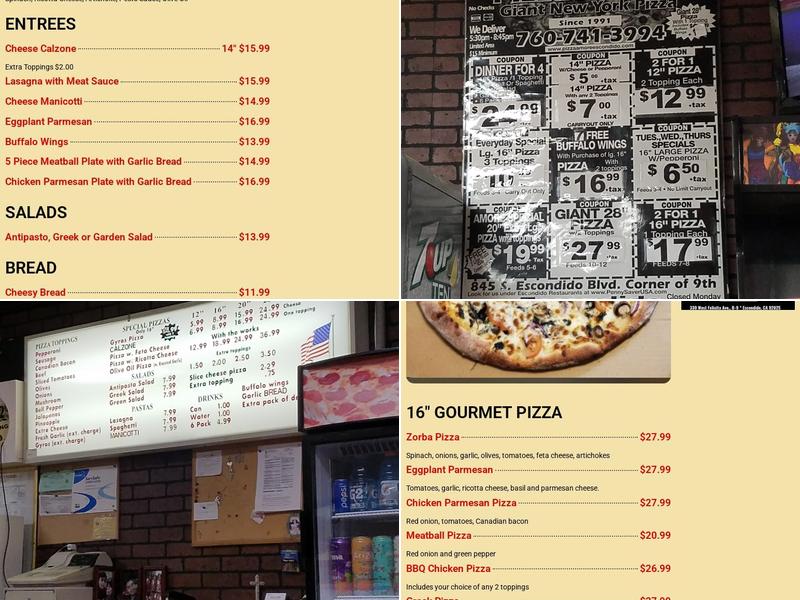 Pizza Amore Menu