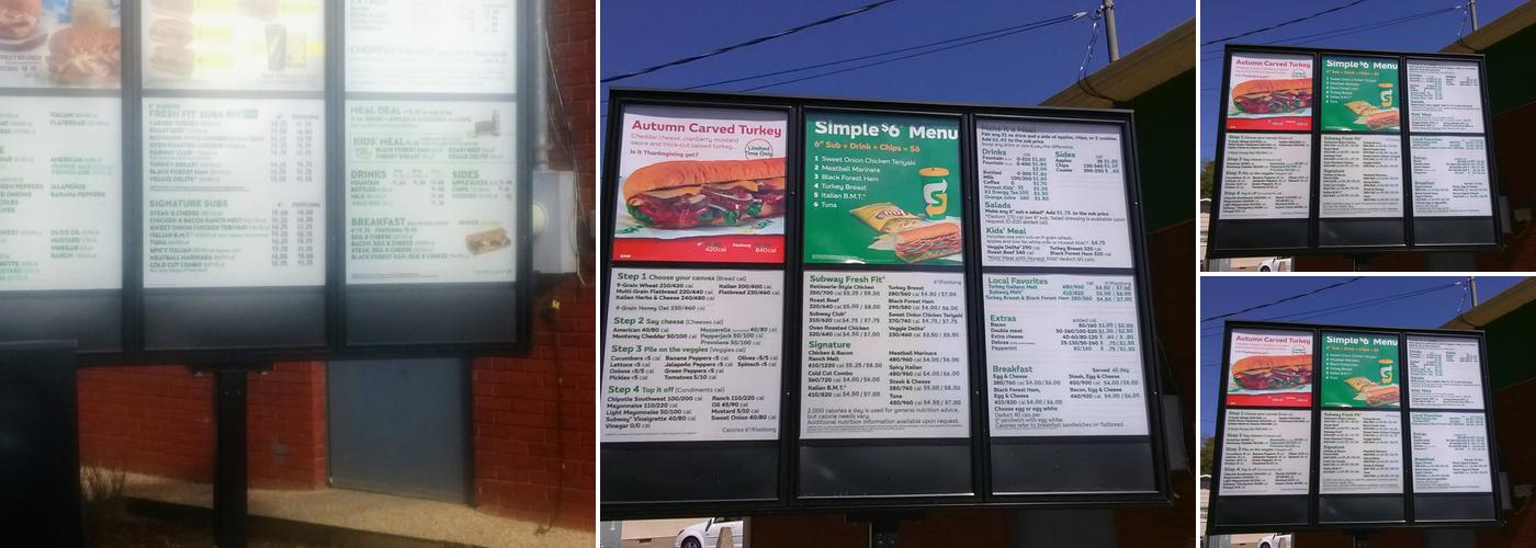 Subway Menu