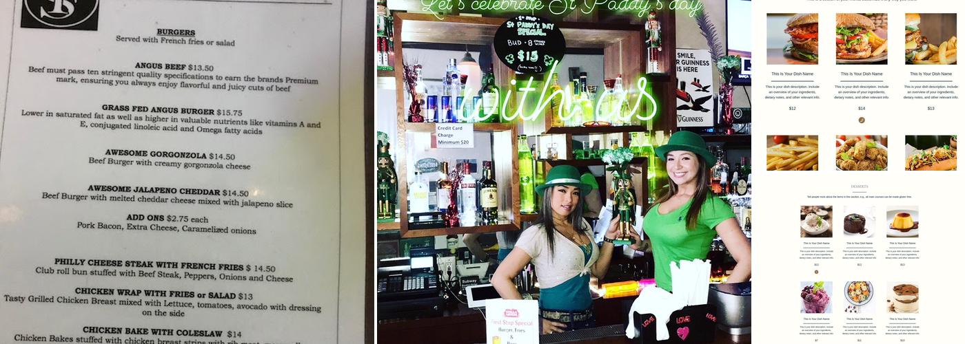 First Stop Bar & Grill Menu