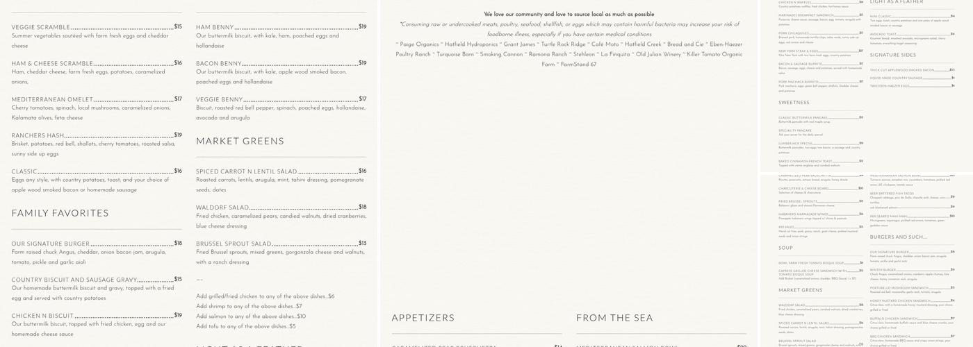 Marinade on Main Menu