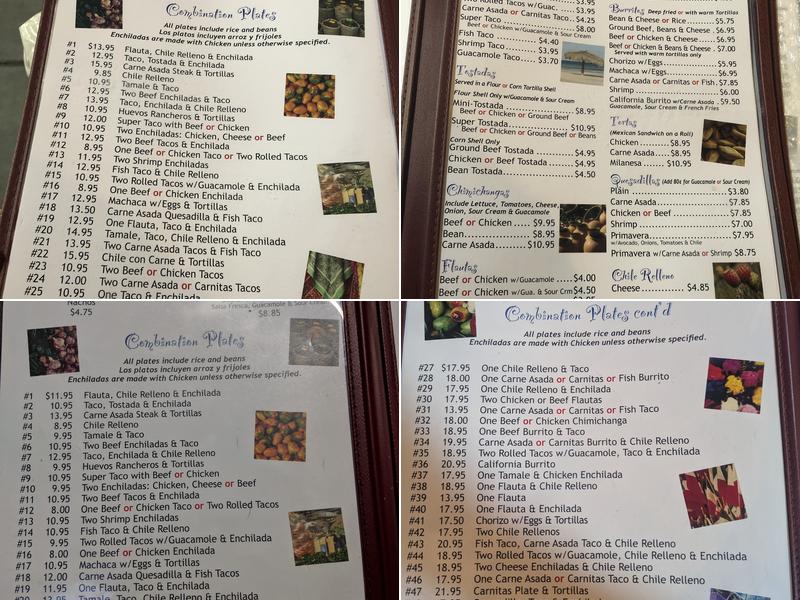 El Michoacan Restaurant Menu