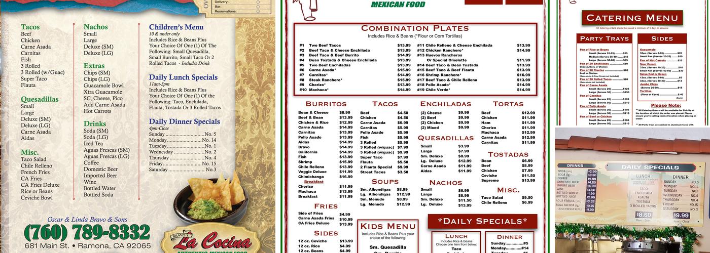 La Cocina Menu