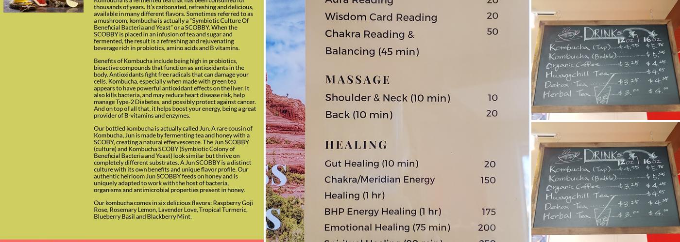 Sedona Wellness Cafe Menu