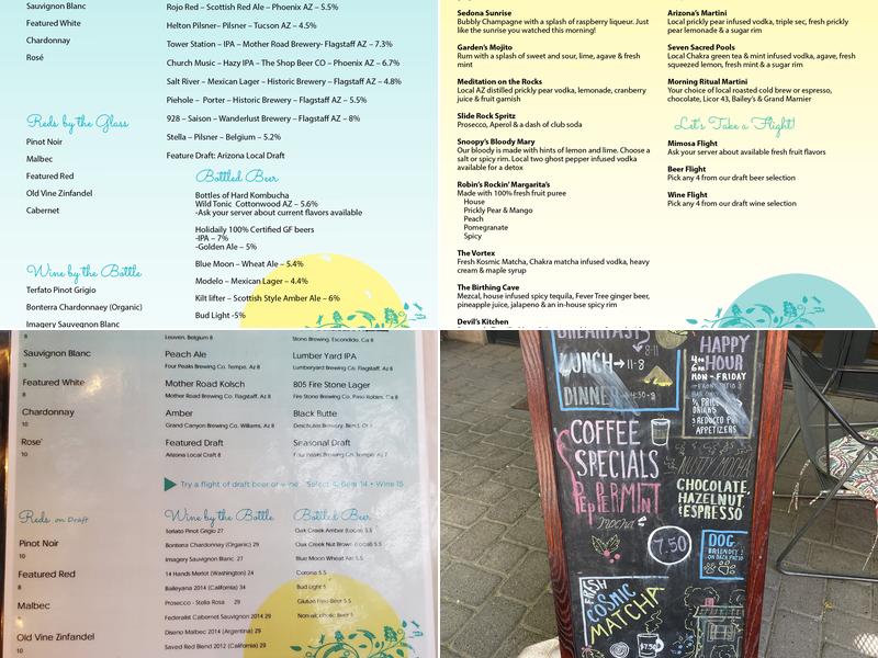 The Secret Garden Café Menu