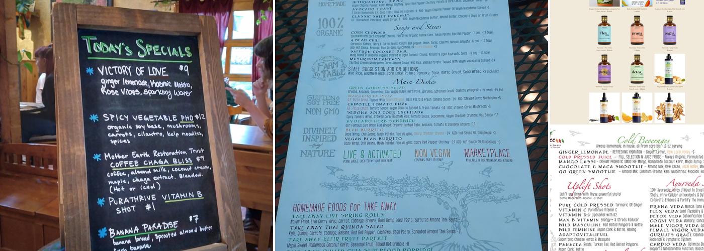 ChocolaTree Organic Eatery Menu