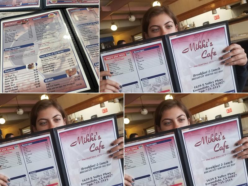 Mikki's Cafe Menu