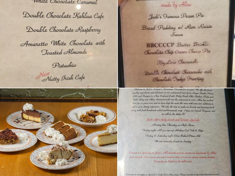 Judi's Restaurant & Lounge Menu