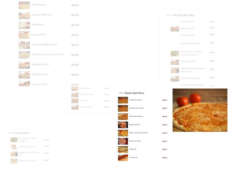 Nicky's Pizzeria & Restaurant Menu