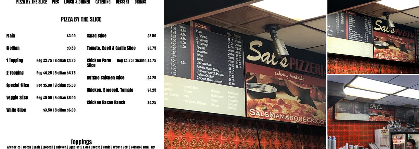 Sal's Pizza Mamaroneck Menu