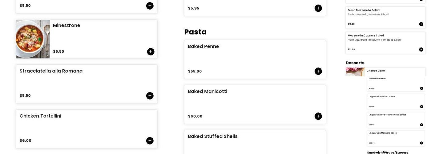 Alfredo's Pizza Cafe Menu