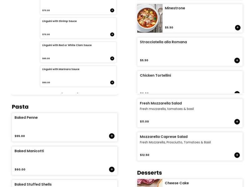 Alfredo's Pizza Cafe Menu