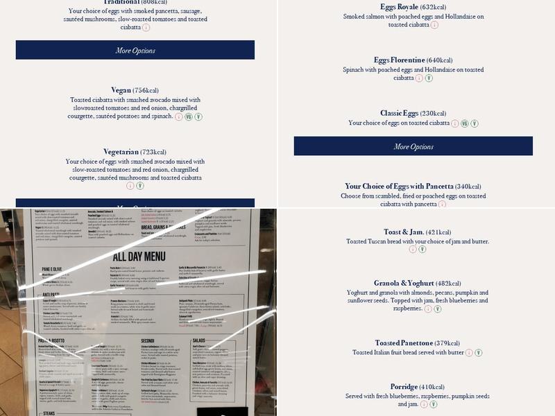 Carluccio's Menu