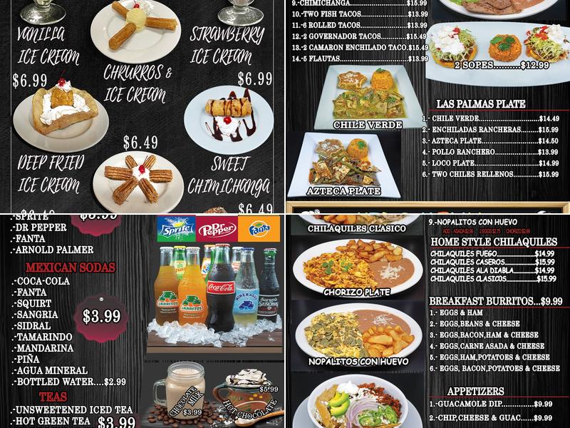 Rancho Las Palmas Mexican Grill & Seafood Menu