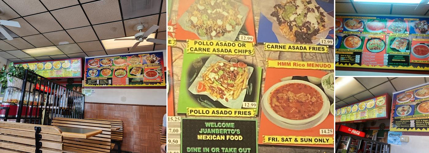 Juan Bertos Mexican Food Menu