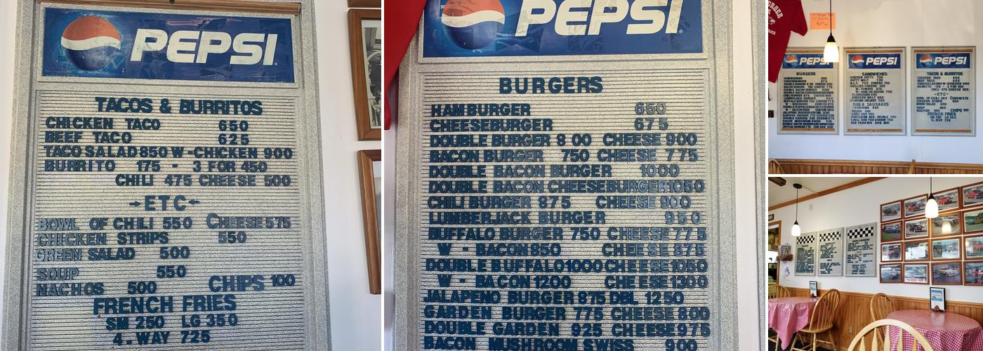 D J's Burger Bar Menu