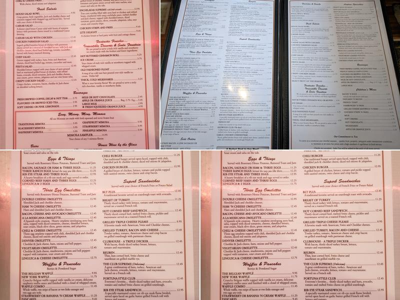 Redwood Café Menu