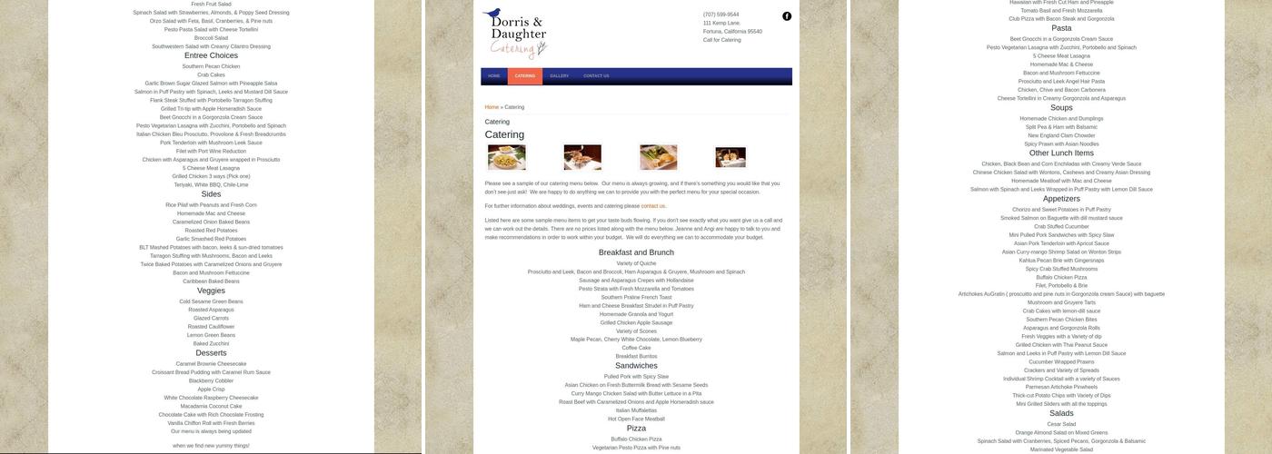 Dorris and Daughter Catering & Cafe Menu