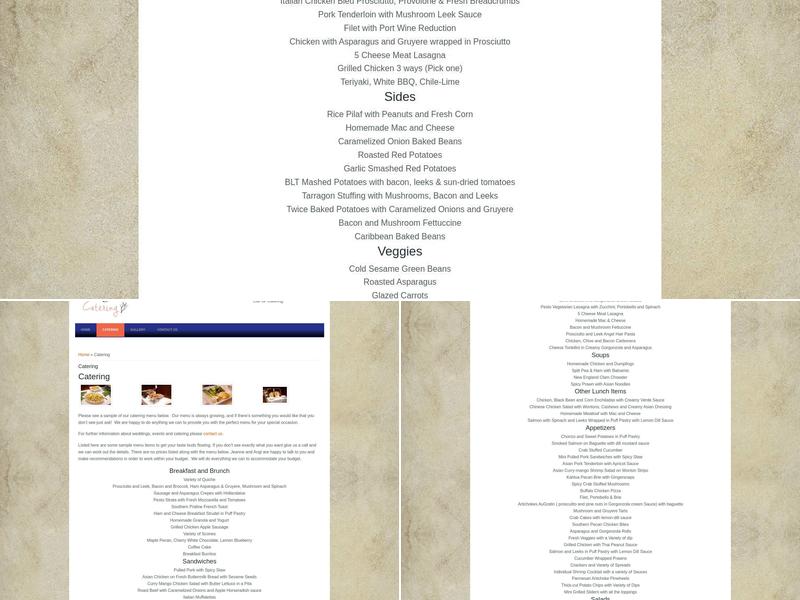 Dorris and Daughter Catering & Cafe Menu