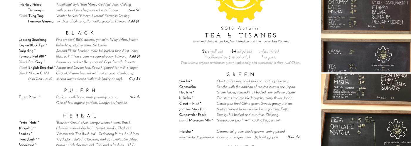 Mind's Eye Manufactory & Coffee Lounge Menu