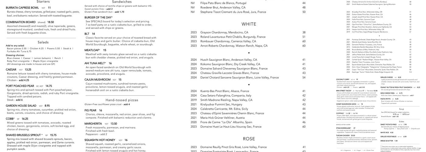 Ramone's Bakery & Cafe Menu
