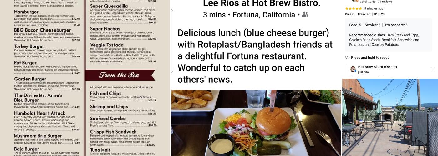 Hot Brew Bistro Menu