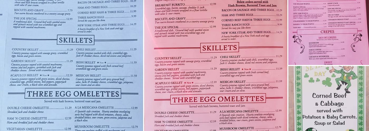 Pepper's Menu