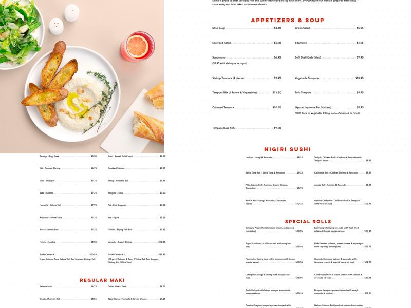 Kome Menu