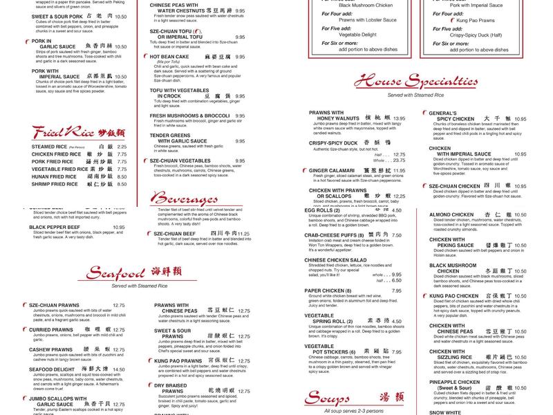 Hunan Village Menu