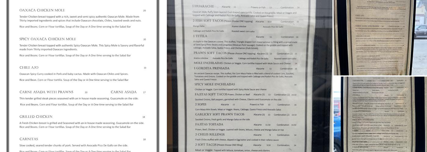 Oaxaca Grill Menu