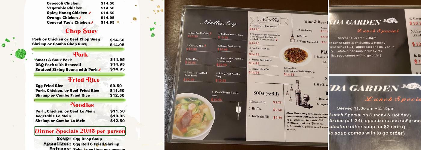 Panda Garden Menu