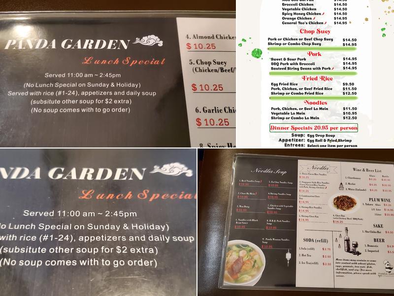Panda Garden Menu