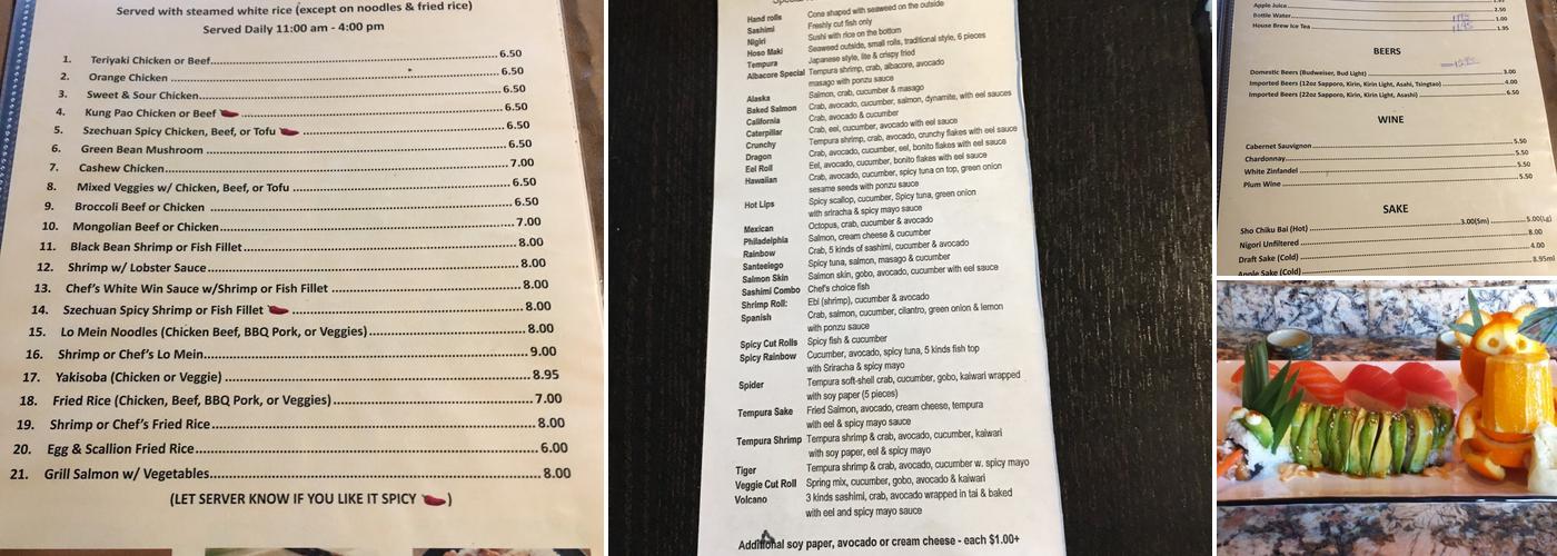 Domo Kitchen Menu
