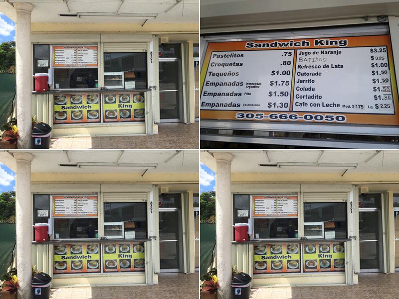 Sandwich King Menu