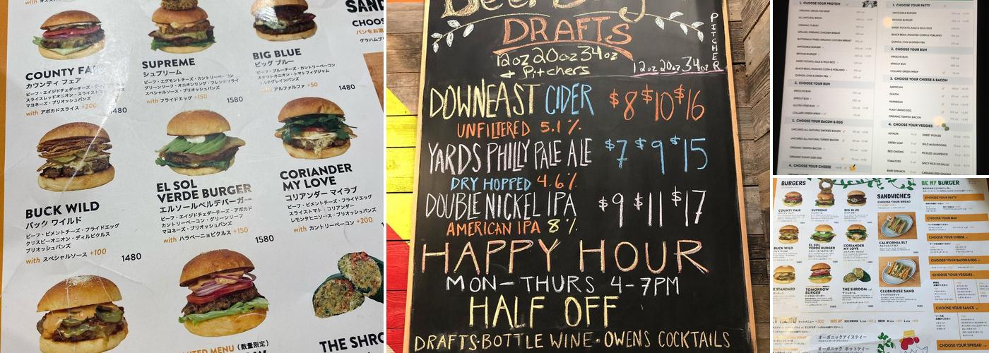 Bareburger Menu