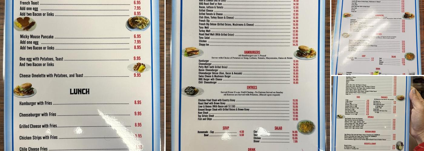 Cully's Restaurant Menu