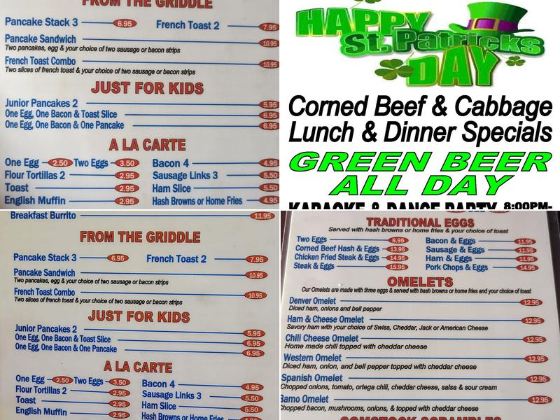 Comstock Bar & Grill Menu