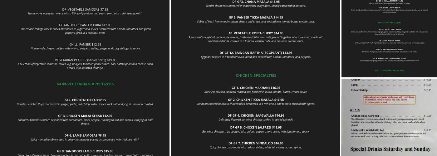 Mint Leaf Menu