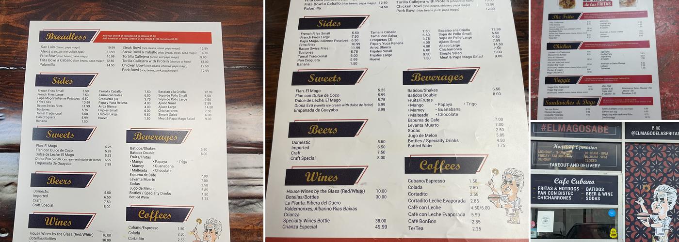 El Mago De Las Fritas Menu