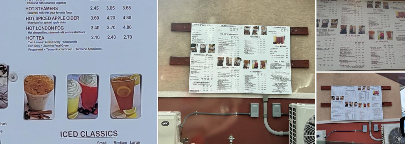 Peppy Coffee Co Drive Through Menu