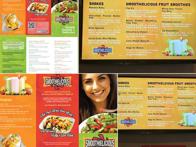 Smoothielicious Menu
